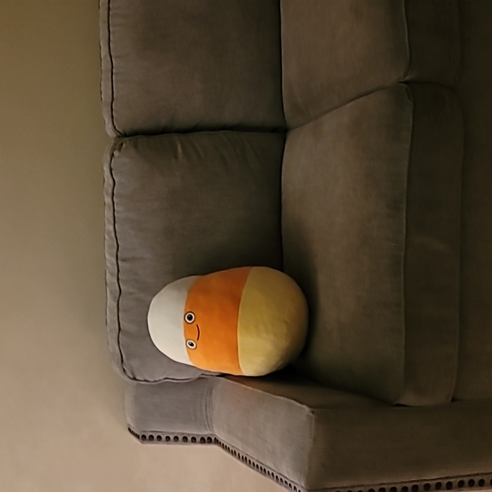 Candy corn halloween plushie pillow